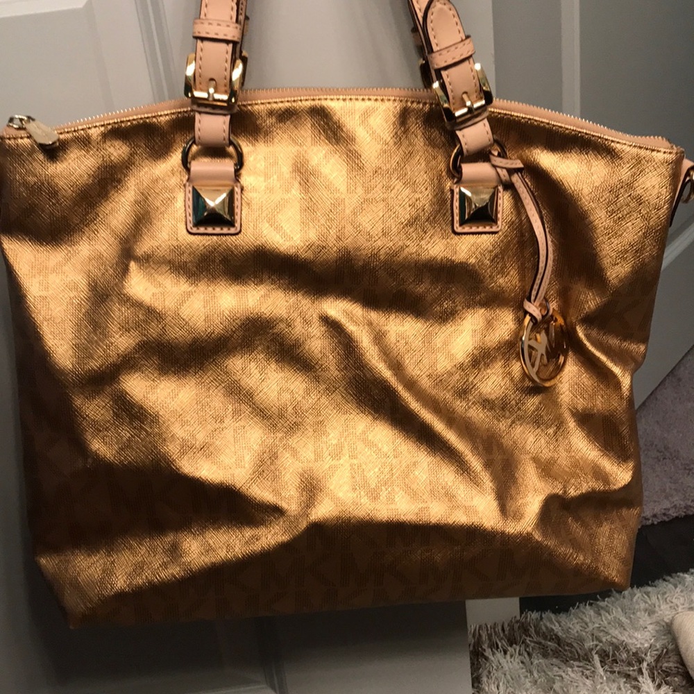 Large Gold Michael Kors Purse